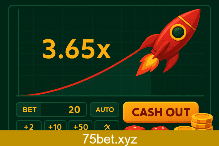 Crash game 75BET ganhos rápidos e diversão!