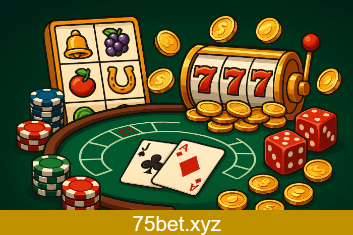 Slots populares Cassino 75BET bônus e diversão